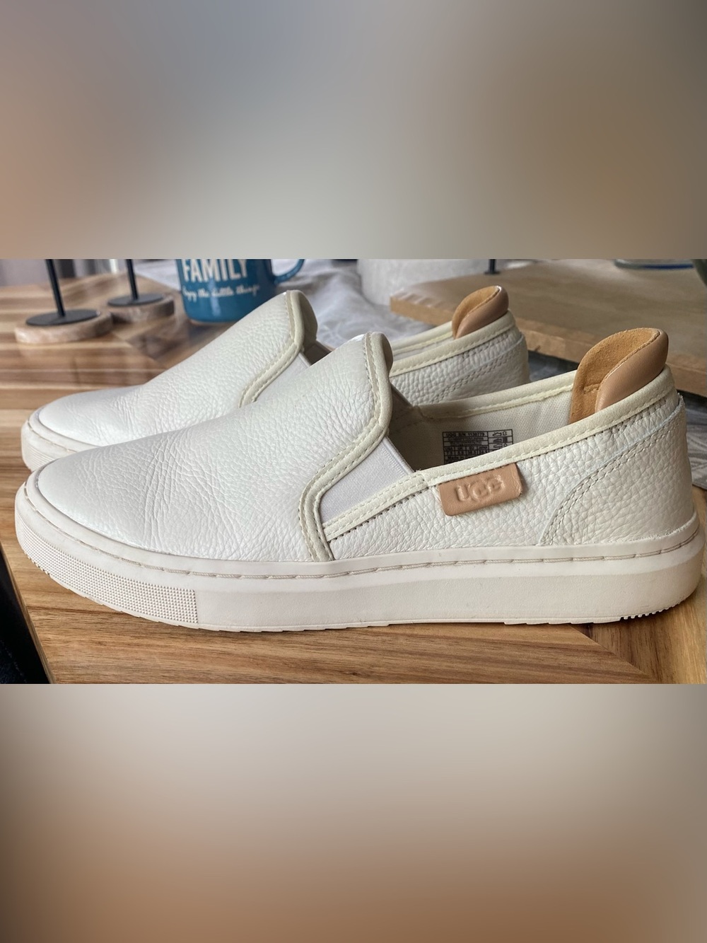 UGG Women’s Slip-On Casual Shoes White Leather